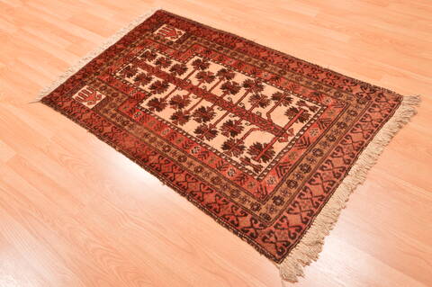 Baluch Beige Hand Knotted 211 X 47  Area Rug 100-89943 Image 4