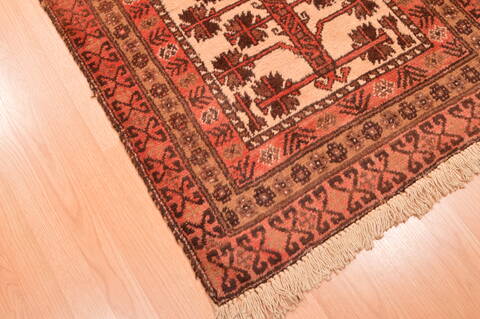Baluch Beige Hand Knotted 211 X 47  Area Rug 100-89943 Image 9