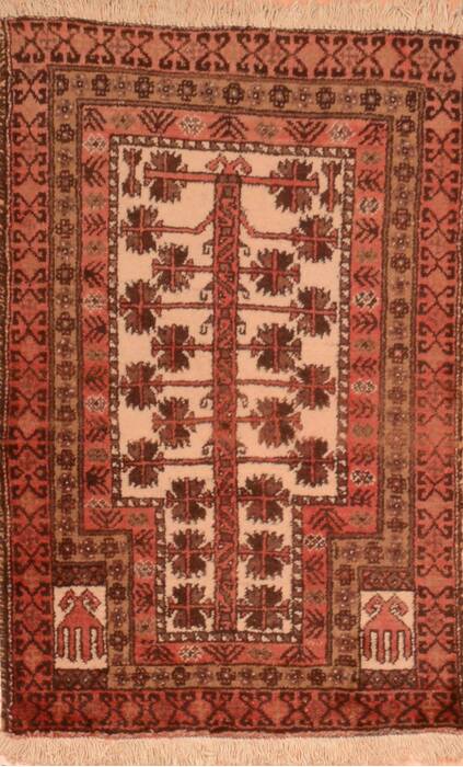 Baluch Beige Hand Knotted 211 X 47  Area Rug 100-89943 Image 0