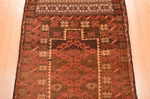 Baluch Brown Hand Knotted 210 X 53  Area Rug 100-89944 Image 10