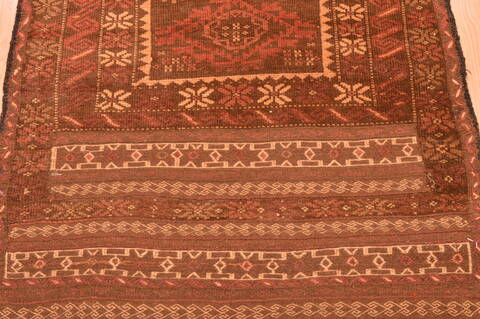 Baluch Brown Hand Knotted 210 X 53  Area Rug 100-89944 Image 11
