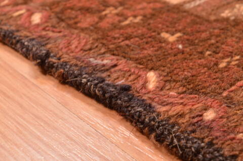 Baluch Brown Hand Knotted 210 X 53  Area Rug 100-89944 Image 12