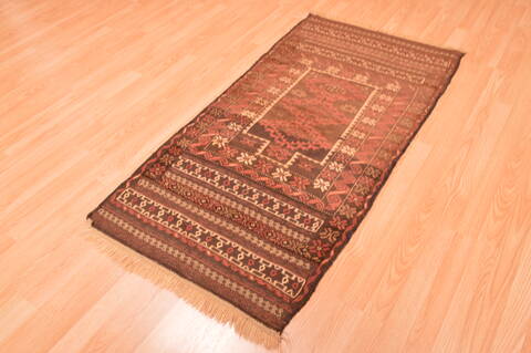 Baluch Brown Hand Knotted 210 X 53  Area Rug 100-89944 Image 6
