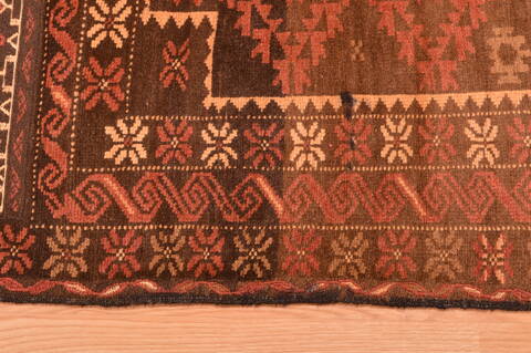 Baluch Brown Hand Knotted 210 X 53  Area Rug 100-89944 Image 8