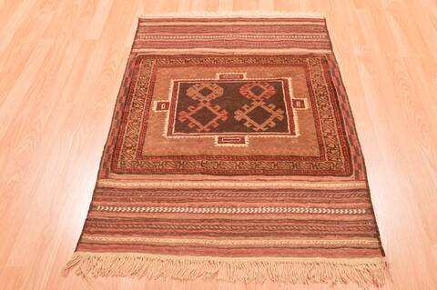 Baluch Brown Hand Knotted 27 X 45  Area Rug 100-89947 Image 1