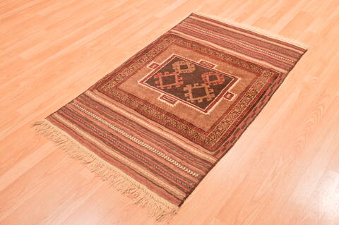 Baluch Brown Hand Knotted 27 X 45  Area Rug 100-89947 Image 2
