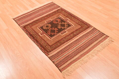Baluch Brown Hand Knotted 27 X 45  Area Rug 100-89947 Image 3