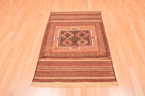 Baluch Brown Hand Knotted 27 X 45  Area Rug 100-89947 Image 4