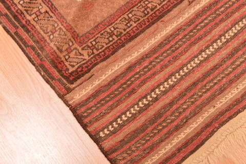 Baluch Brown Hand Knotted 27 X 45  Area Rug 100-89947 Image 9