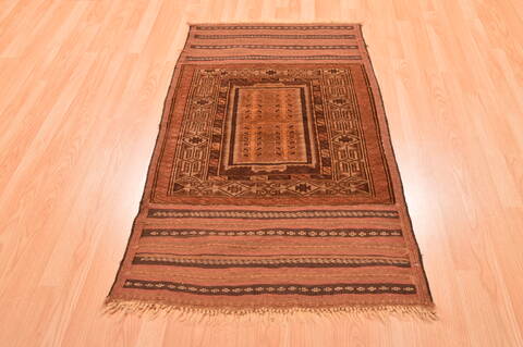 Baluch Brown Hand Knotted 29 X 411  Area Rug 100-89948 Image 1