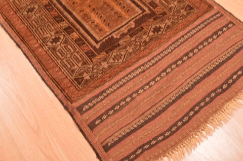 Baluch Brown Hand Knotted 29 X 411  Area Rug 100-89948 Image 9