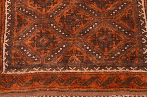 Baluch Brown Hand Knotted 210 X 49  Area Rug 100-89949 Image 10