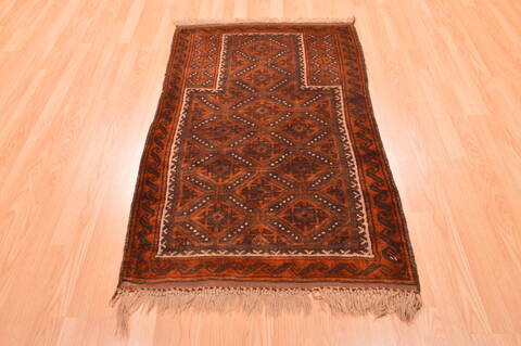 Baluch Brown Hand Knotted 210 X 49  Area Rug 100-89949 Image 1