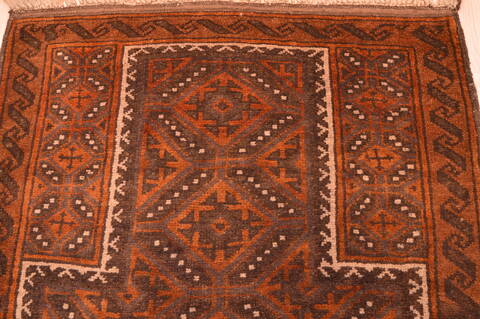 Baluch Brown Hand Knotted 210 X 49  Area Rug 100-89949 Image 8