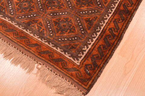 Baluch Brown Hand Knotted 210 X 49  Area Rug 100-89949 Image 9