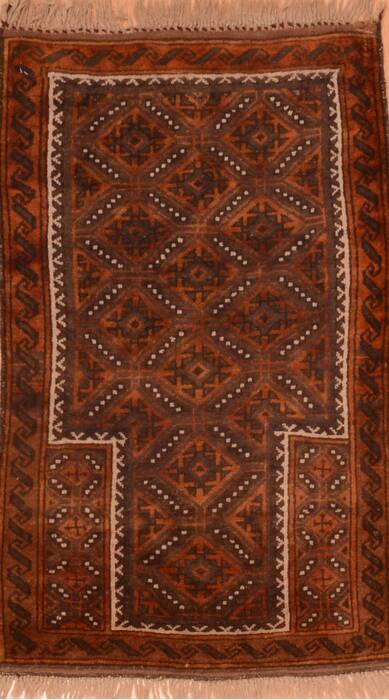Baluch Brown Hand Knotted 210 X 49  Area Rug 100-89949 Image 0