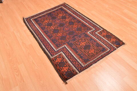 Baluch Blue Hand Knotted 210 X 44  Area Rug 100-89950 Image 5