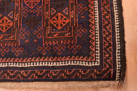 Baluch Blue Hand Knotted 210 X 44  Area Rug 100-89950 Image 9