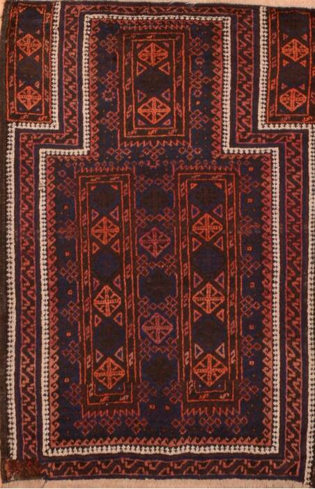 Baluch Blue Hand Knotted 210 X 44  Area Rug 100-89950 Image 0